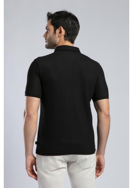 Jody Erkek Polo Yaka T-Shirt Siyah modelleri