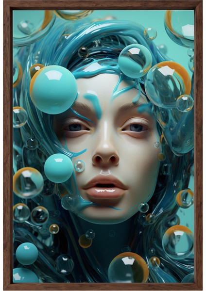 Yapay Zeka Görselli Mdf Plastik Çerçeveli Dekoratif Tablo modelleri