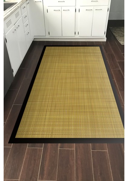 Kaymaz Dijital Mutfak & Salon Halı Toprak Dokuma E5007 Altın Sarısı