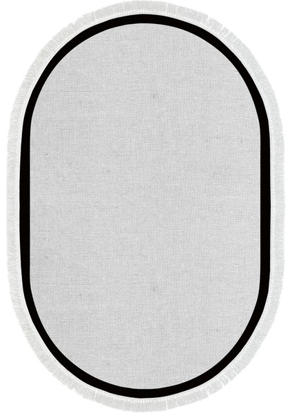 Kaymaz Dijital Mutfak & Salon Halı Saray Deri Saçaklı Oval Dokuma E5001 Gri fiyatları