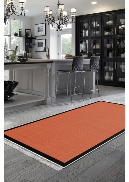 Kaymaz Dijital Mutfak & Salon Halı Saray Deri Saçaklı Dokuma E5007 Kiremit indirimleri