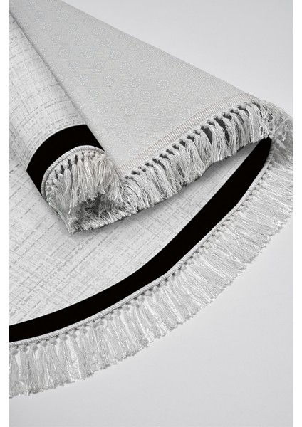 Kaymaz Dijital Mutfak & Salon Halı Toprak Saçaklı Oval Dokuma E5007 Açık Gri fırsatları