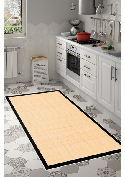 Kaymaz Dijital Mutfak & Salon Halı Toprak Dokuma E5007 Açık Şeftali