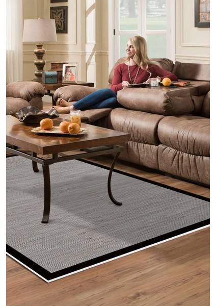 Kaymaz Dijital Mutfak & Salon Halı Saray Deri Dokuma E5001 Kahve