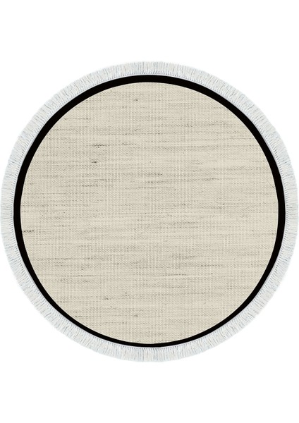 Kaymaz Dijital Mutfak & Salon Halı Toprak Saçaklı Yuvarlak Dokuma E5001 Bej Gri fiyatları