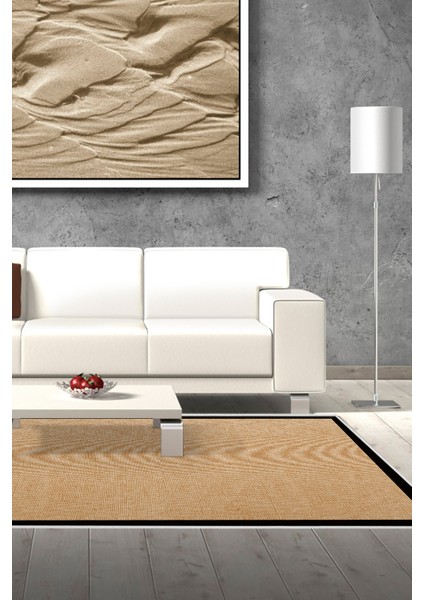 Kaymaz Dijital Mutfak & Salon Halı Toprak Dokuma E5001 Açık Kahverengi