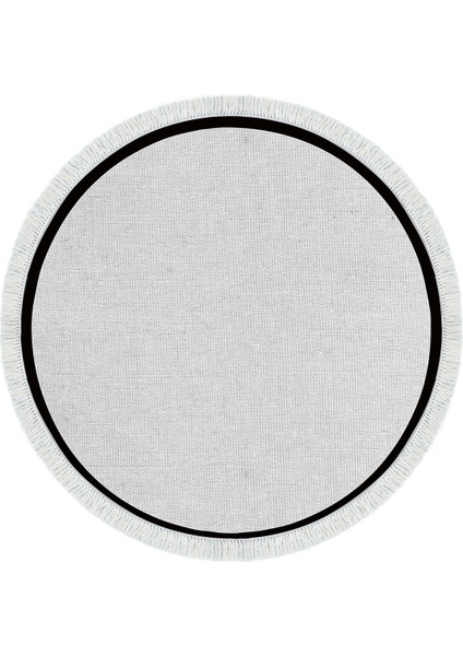 Kaymaz Dijital Mutfak & Salon Halı Toprak Saçaklı Yuvarlak Dokuma E5001 Gri fiyatları