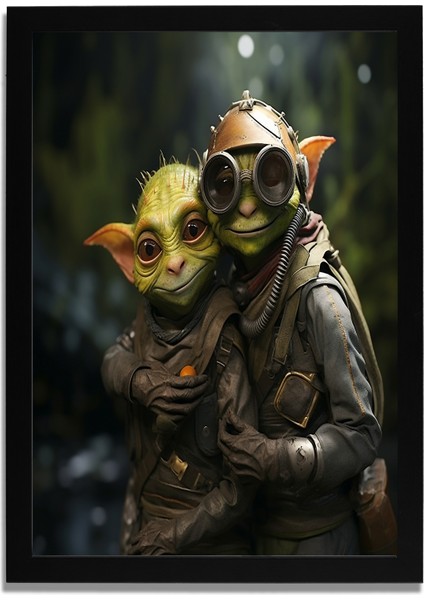 Yapay Zeka Görselli Mdf Plastik Çerçeveli Dekoratif Tablo