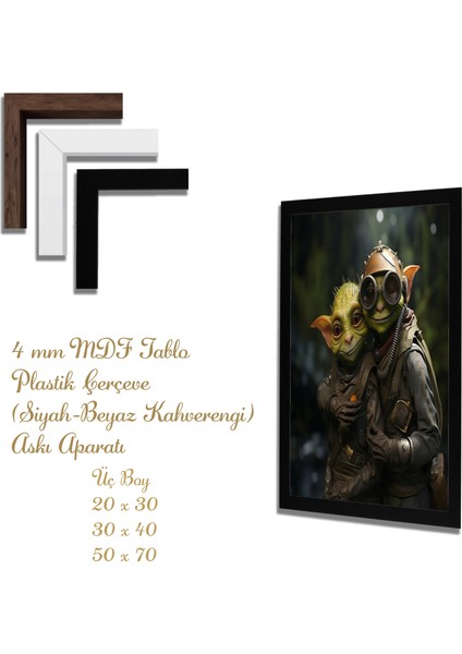 Yapay Zeka Görselli Mdf Plastik Çerçeveli Dekoratif Tablo fiyatları