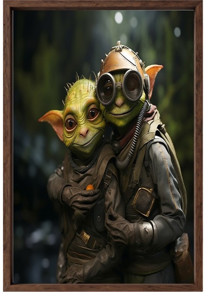 Yapay Zeka Görselli Mdf Plastik Çerçeveli Dekoratif Tablo modelleri