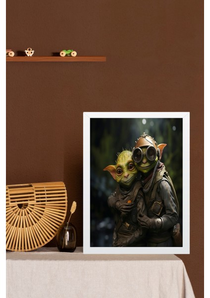 Yapay Zeka Görselli Mdf Plastik Çerçeveli Dekoratif Tablo indirimleri