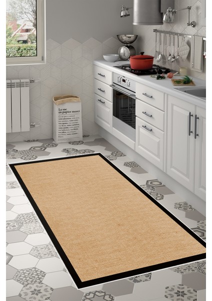 Kaymaz Dijital Mutfak & Salon Halı Saray Deri Dokuma E5001 Açık Kahverengi indirimleri