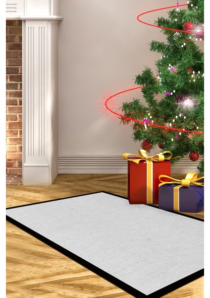 Kaymaz Dijital Mutfak & Salon Halı Saray Deri Dokuma E5001 Gri