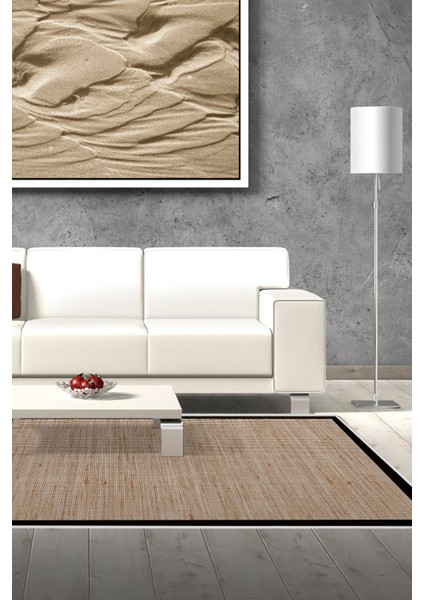 Kaymaz Dijital Mutfak & Salon Halı Toprak Dokuma E5001 Kahve Bej