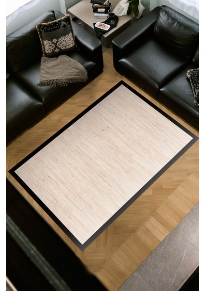 Kaymaz Dijital Mutfak & Salon Halı Saray Deri Dokuma E5001 Açık Krem