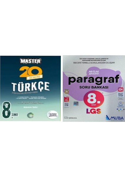 8.sınıf Master Türkçe 15 Deneme ve Türkçe Paragraf Soru Bankası