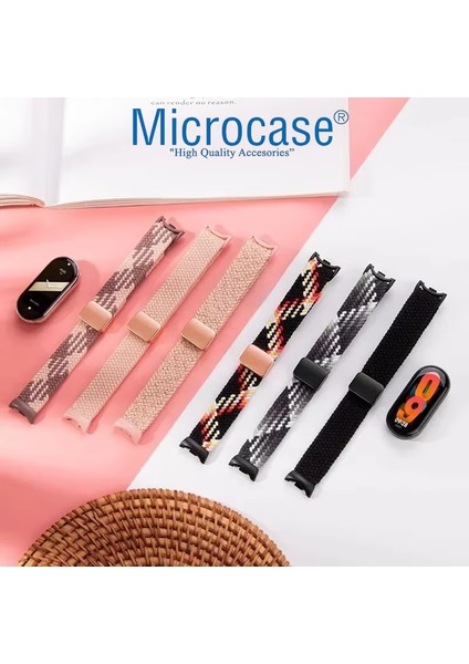 Xiaomi Mi Band 8/mi Band 9 ile Uyumlu 205MM Esnek Hasır Örgü Kordon Kayış - KY6553 fırsatları