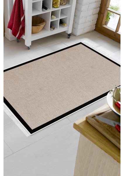 Kaymaz Dijital Mutfak & Salon Halı Saray Deri Saçaklı Dokuma E5001 Taupe indirimleri