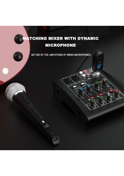 Uhf Kablosuz Mikrofon Gitar Ses Mikser Dönüştürücü Pa Sistemi Adaptör Xlr Verici ve Alıcı