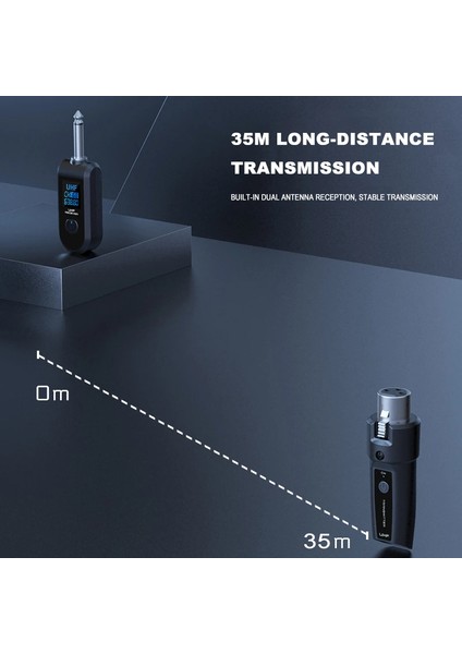 Uhf Kablosuz Mikrofon Gitar Ses Mikser Dönüştürücü Pa Sistemi Adaptör Xlr Verici ve Alıcı