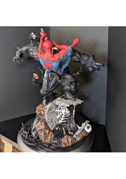 Venom Vs Spiderman Savaş Figürü 20/25/35/45 Cm-Reçine-Plabaskı modelleri