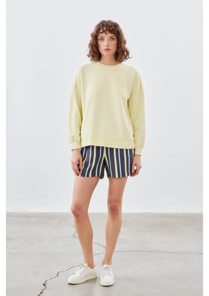 Kadın Çizgili Dokuma Cepli Şort fiyatları