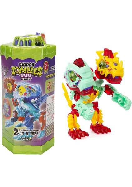 Sesli ve Işıklı Biopod Zombies Inmotion Ikili Dinozor Robot S4 - Lightning Dino ve Thunder