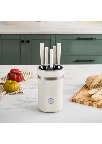 Mastermaid Cream 6 Parça Standlı Bıçak Seti