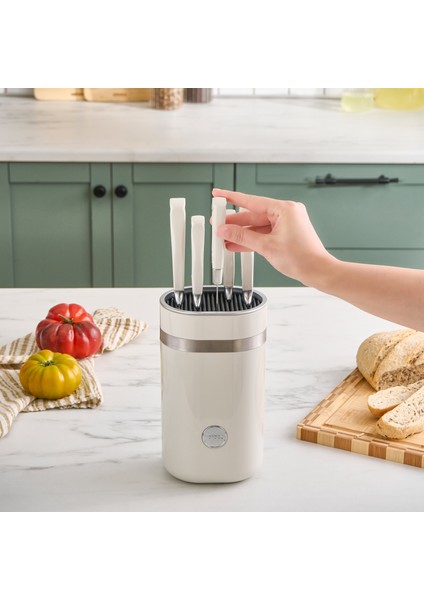 Mastermaid Cream 6 Parça Standlı Bıçak Seti modelleri