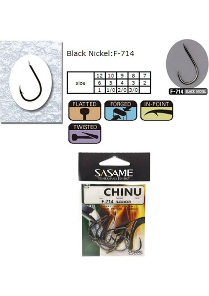 Sasame Chinu F-714 Serisi Olta Iğnesi fiyatları