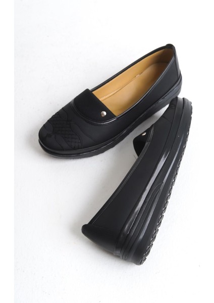 Kadın Comfort Ayakkabı Önü Desenli Tam Kalıp Ortopedik Taban Günlük Ayakkabı modelleri