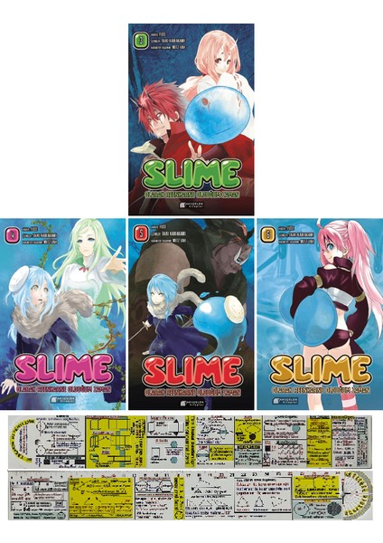 Slime Olarak Reenkarne Olduğum Zaman 3-4-5-6. Ciltler Manga Seti + Mat. Öğreten Cetvel