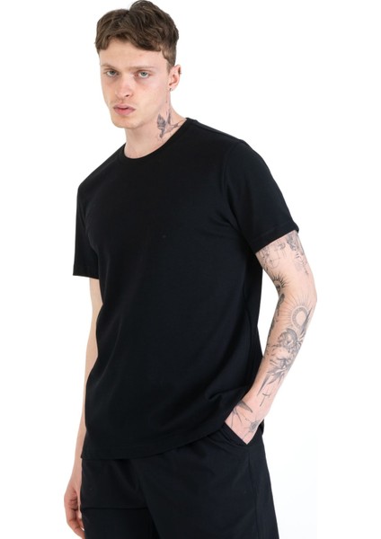 %100 Pamuk Regular Fit Erkek Basic T-Shirt, Tişört