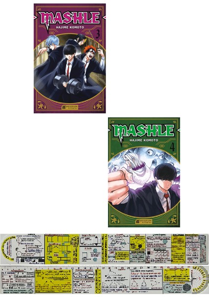 Mashle 3-4. Ciltler Manga Seti + Mat. Öğreten Cetvel