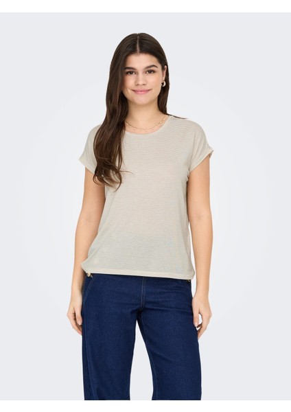 Onlclaudia S/s Glitter Top Noos Kadın T-Shirt 15318422