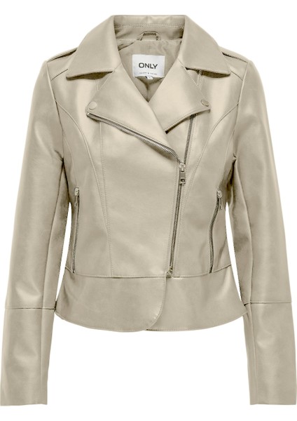 Onlkristel Faux Leather Biker Kadın Deri Ceket 15336105