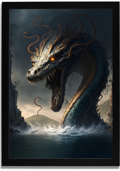 Yapay Zeka Görselli Mdf Plastik Çerçeveli Dekoratif Tablo