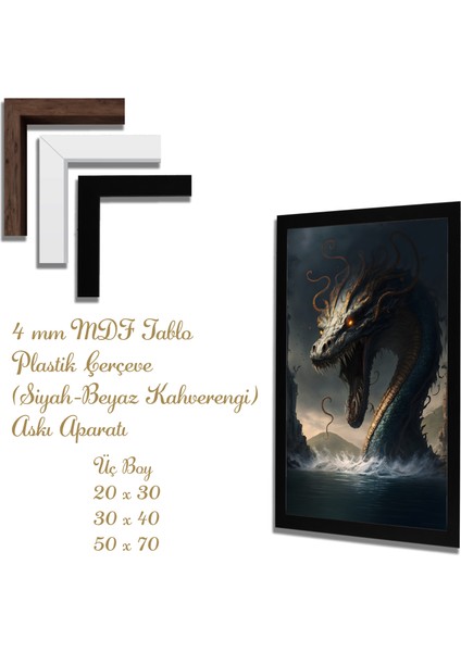 Yapay Zeka Görselli Mdf Plastik Çerçeveli Dekoratif Tablo fiyatları