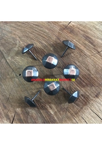Penta Köşe Kabara Raptiye Koltuk Çivisi Kare Antik Siyah 17MM 30ADET