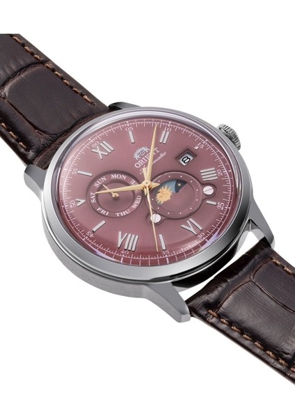 RA-AK0807R30B Kurmalı Otomatik Deri Kahverengi Bordo Kadran 42 mm Erkek Kol Saati fiyatları