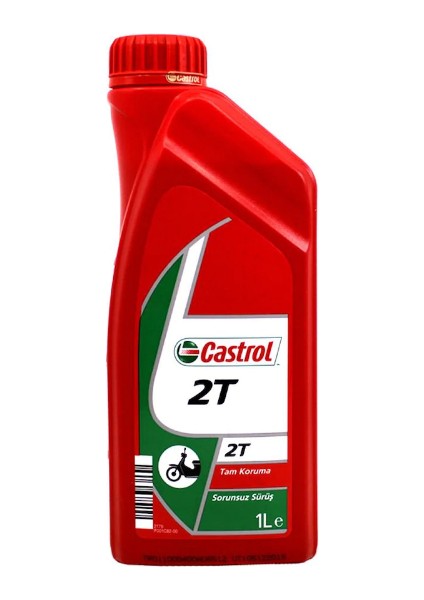 5 x 1 Litre Castrol 2 Zamanlı 2t Yağ - Toplam 5 Litre - Motosiklet, Mobilet, Ağaç Motoru, Motorlu Tırpan Vb Için