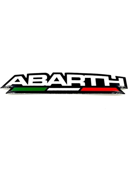 Abarth Uzun Yazı Arma Alüminyum Pleksi Arma - Abarth Arma Sticker
