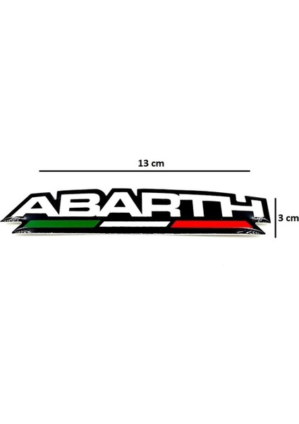 Abarth Uzun Yazı Arma Alüminyum Pleksi Arma - Abarth Arma Sticker fiyatları
