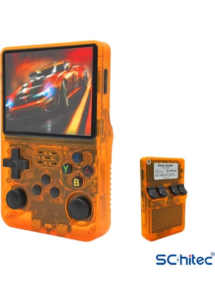 3.5 Inç Otg Çıkışlı Taşınabilir Retro Oyun Konsolu 15000+ Oyunlu El Atari Şeffaf Turuncu R36S fiyatları