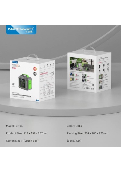 CN04 Kamp İçin 300W Ac -Dc Usb-C Güç Kaynağı 60000 Mah Power bank taşınabilir Işılı Güç Kaynağı