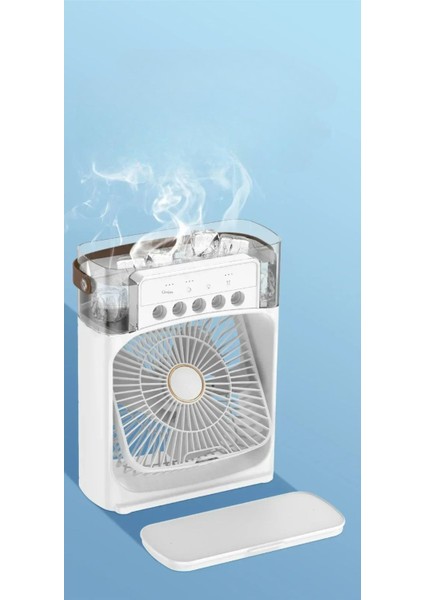 Ensiga 600 Ml Taşınabilir Buzlu Fan Nemlendiricili Usb Sessiz Vantilatör Serinletici Fan Masaüstü Ofis Için