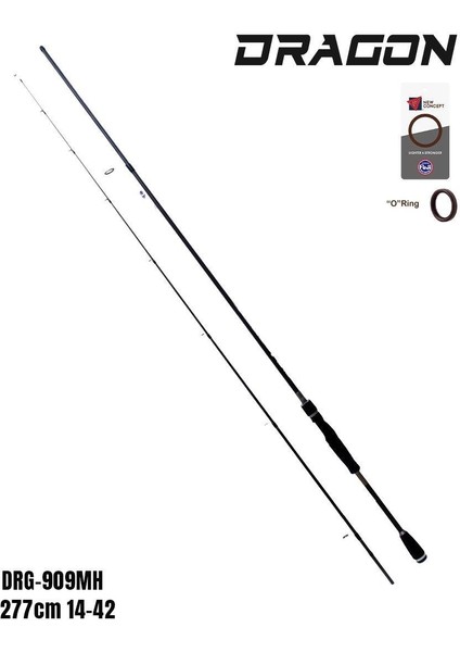 Dragon 277CM 14-42GR Spin Kamışı DRG-909MH