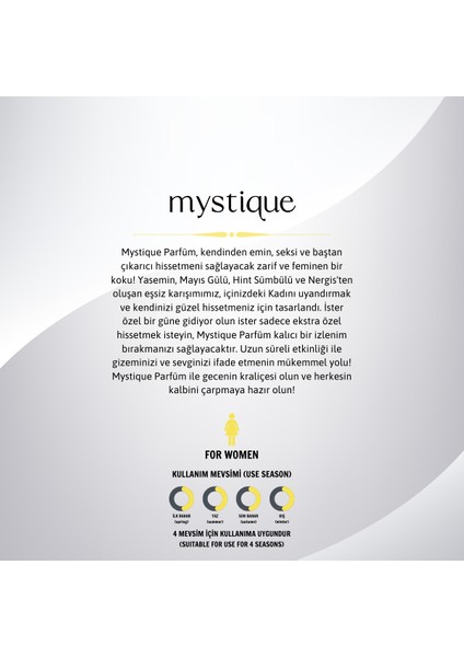 Mystique 50 ml Edp Kadın Parfümü (For Women) modelleri