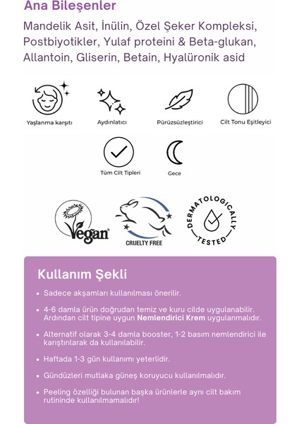 Gentle Resurfacing Booster I Mandelik Asit I Pürüzsüzleştirici Serum I Kuru ve Dengeli Cilt Tipi
