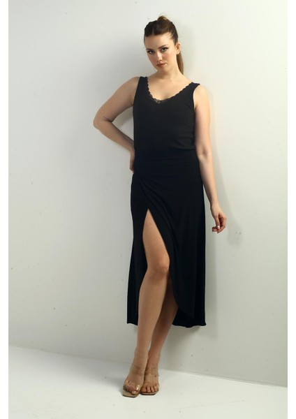 Kadın Içi Şortlu Sandy Uzun Etek